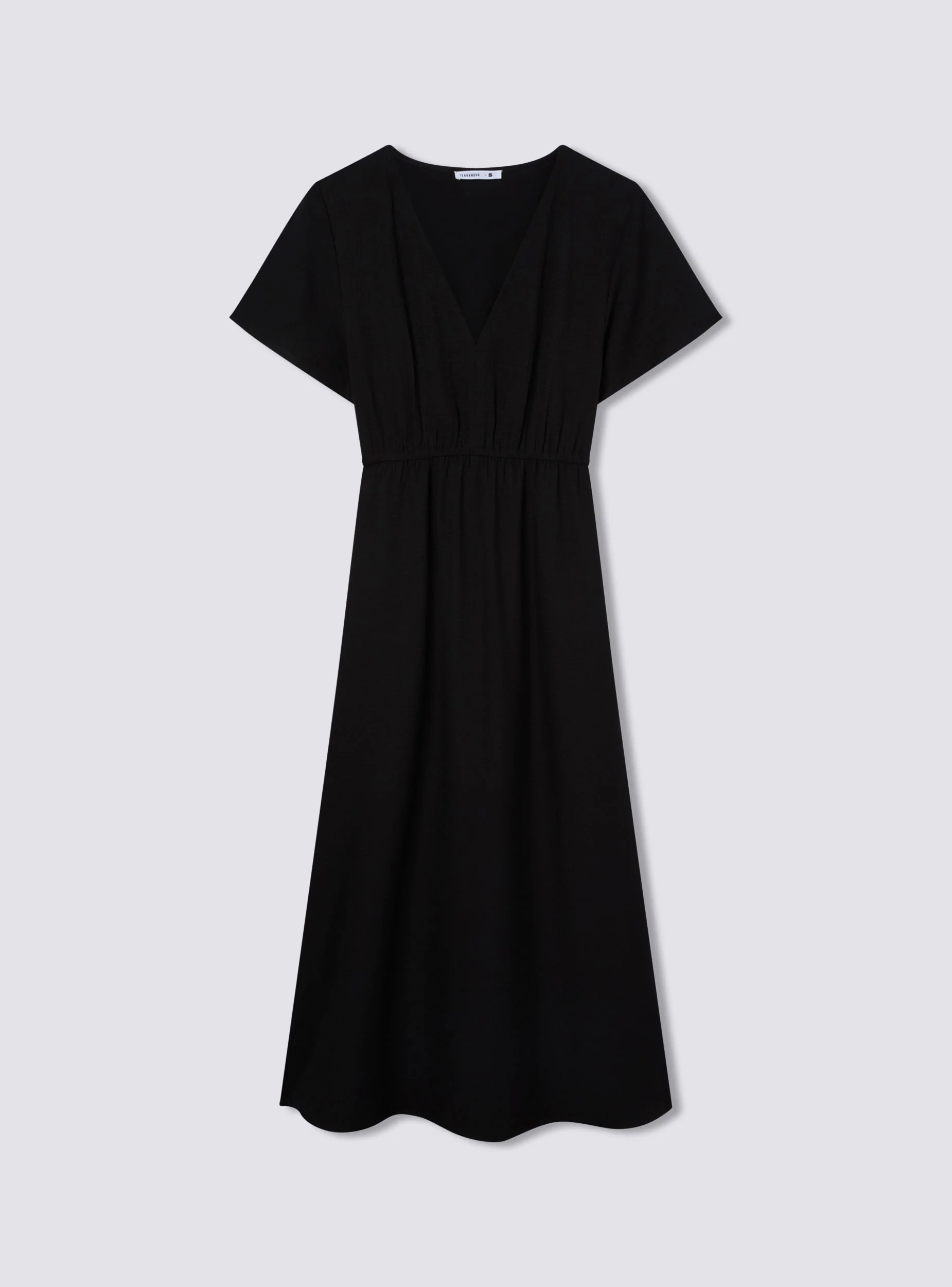 Vestito lungo svasato tessuto leggero - Image 5