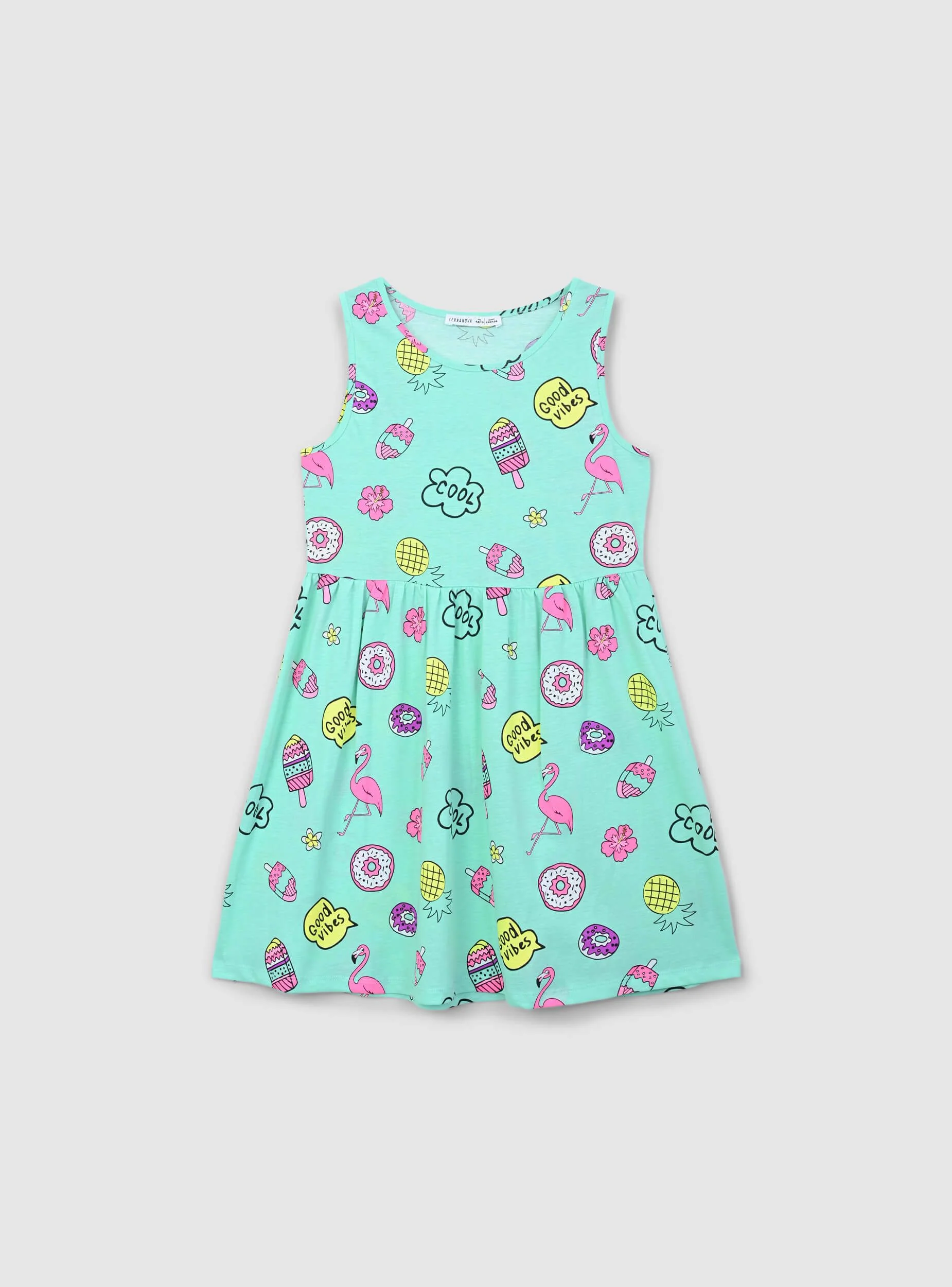 Vestito smanicato fantasia pop - Image 5